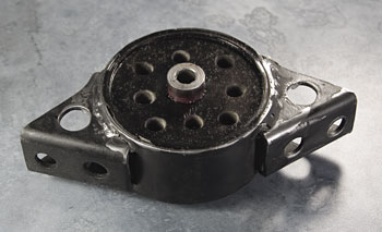 polyurethane mount with drilled holes