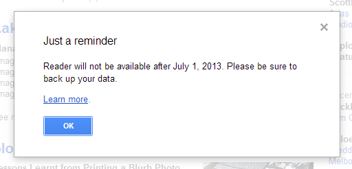 Google Reader's end is nigh