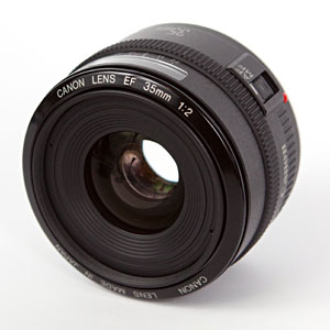 Canon 35mm f/2 lens - front view