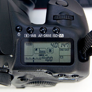 top LCD screen and buttons