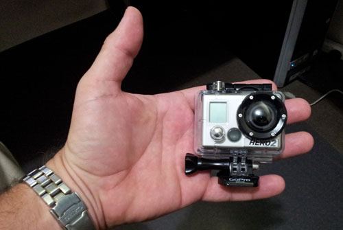 GoPro Hero2 camera in housing