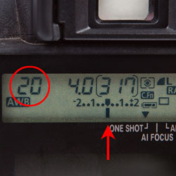 zero exposure compensation on a 350D
