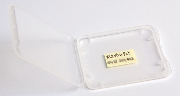 write your name and phone number on the label