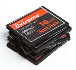 a pile of compact flash memory cards