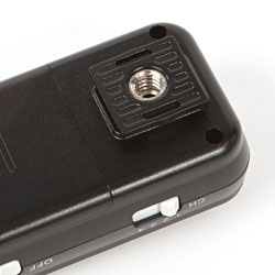 Strato receiver, showing cold shoe mount and 1/4 socket