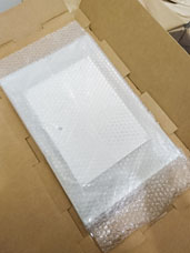 the metal print in bubblewrap