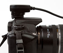 connected to Canon 350D camera