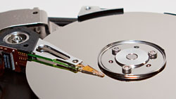 inside a hard disk drive