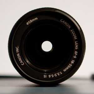 Canon 18-55mm IS lens at f/5.6, with focal length set to 55mm