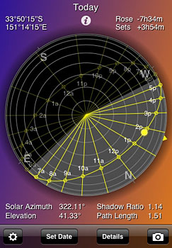 Sun Seeker - compass view