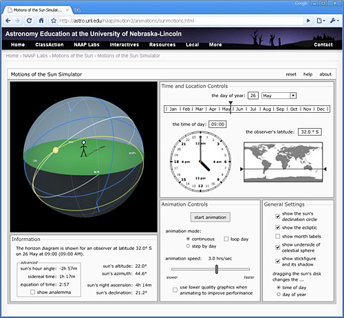 Motions of the Sun Simulator
