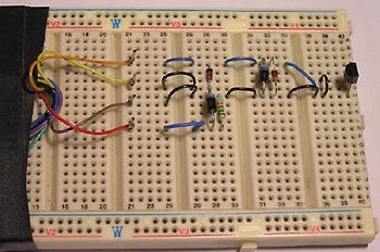 breadboarded circuit