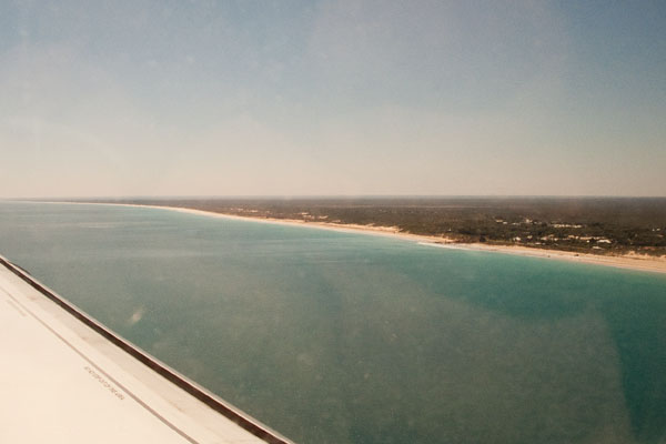 Broome beach from the air