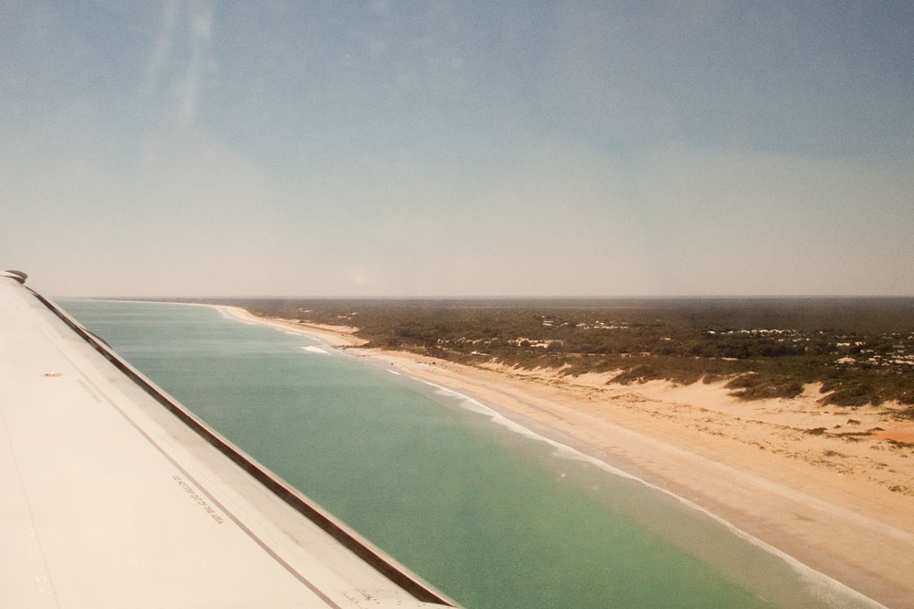 Broome beach from the air