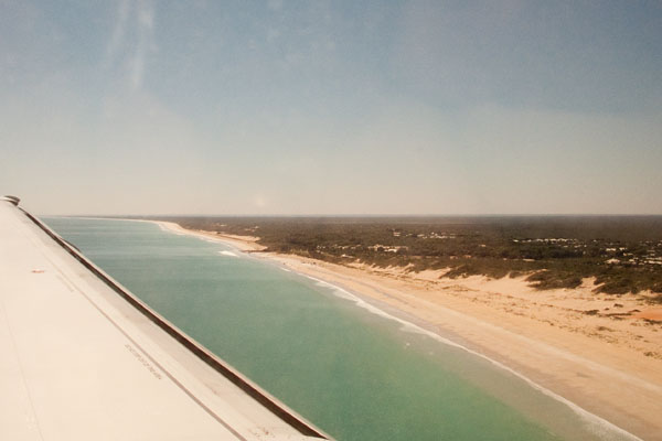 Broome beach from the air