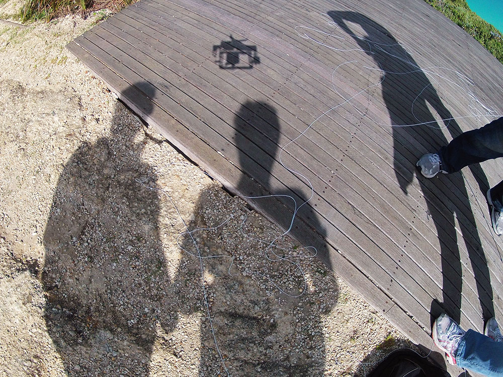 shadow self-portrait of camera rig