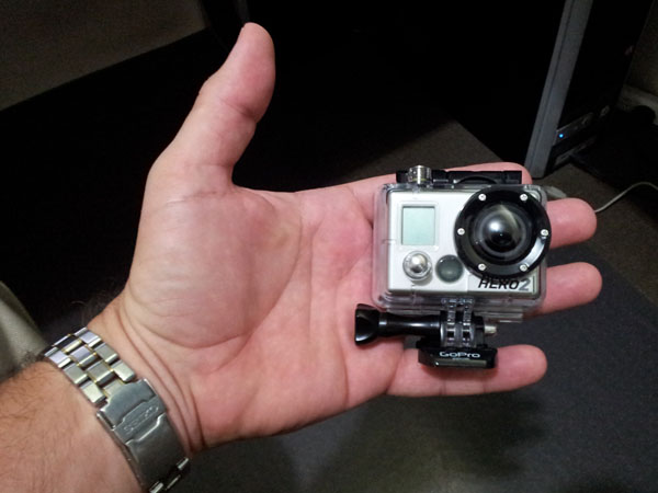 GoPro Hero2 camera in its weatherproof housing