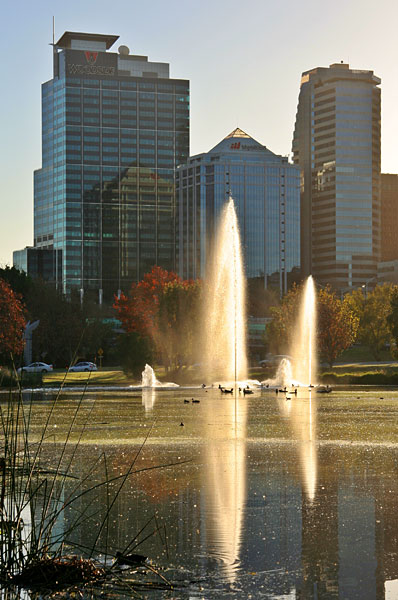 Fountains at dawn