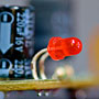 LED and electrolytic capacitor