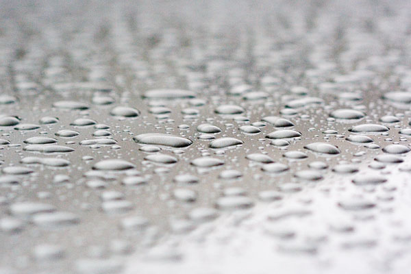 rain drops on the car