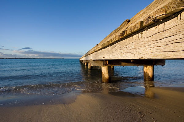 jetty at sunset