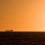 ship silhouette at sunset