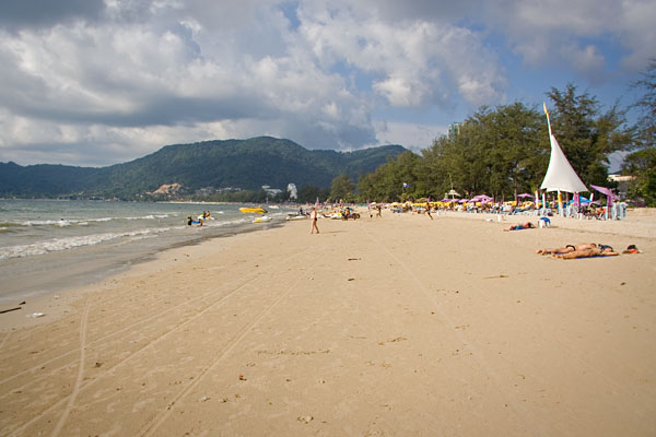 looking north along Patong Beach