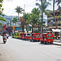 Tuk-Tuks lined up on the street