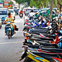 parked motorbikes