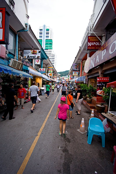 Patong street in the evening