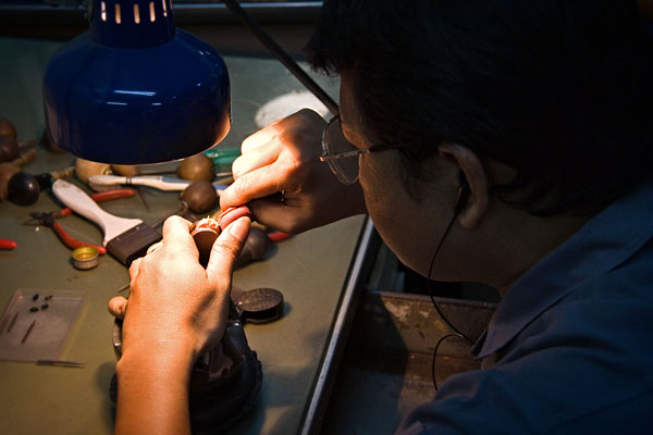 a jeweller at the Royal Lapidary