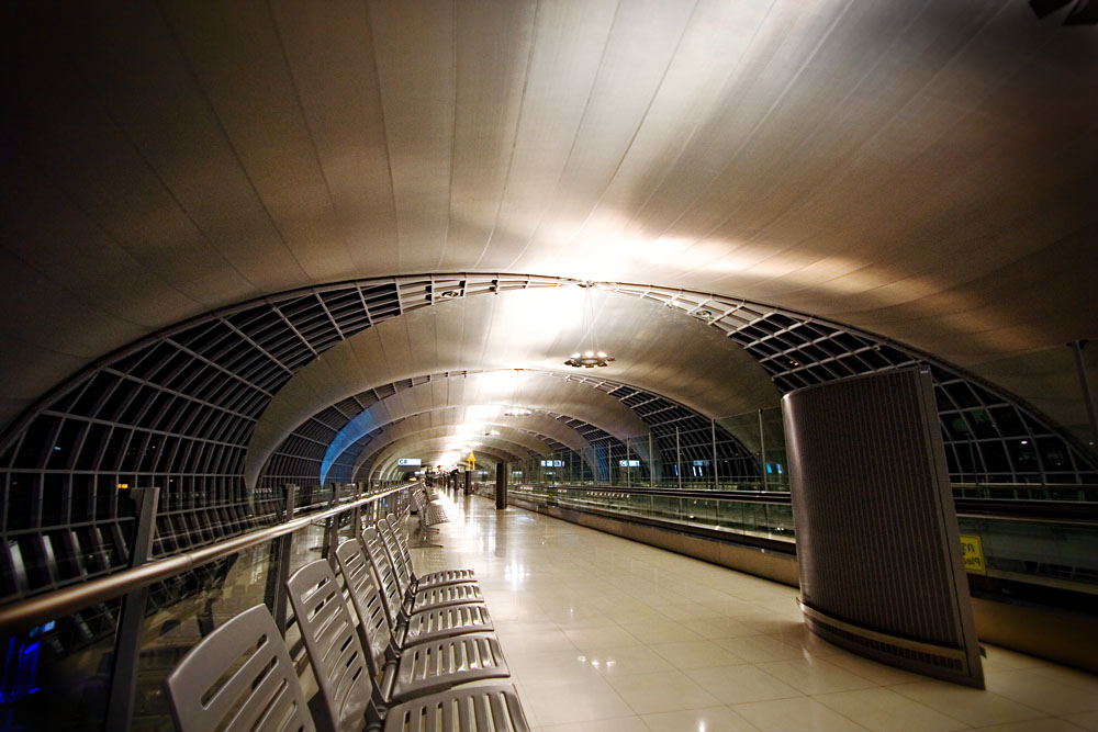 inside Concourse C, Bangkok International Suvarnabhumi airport