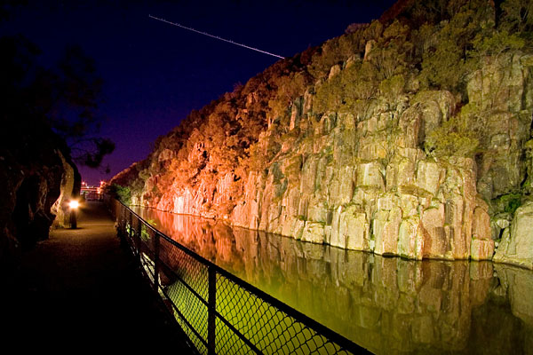 Cataract Gorge at night