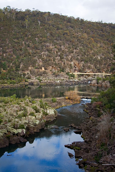 first basin and suspension bridge