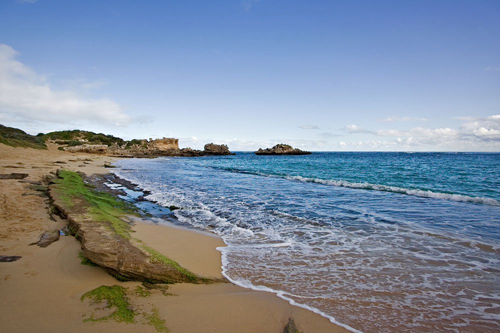 looking back towards the point