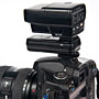 Strato transmitter on 50D body, with Canon ST-E2 on top of Strato
