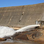 water jet at Wellington Dam