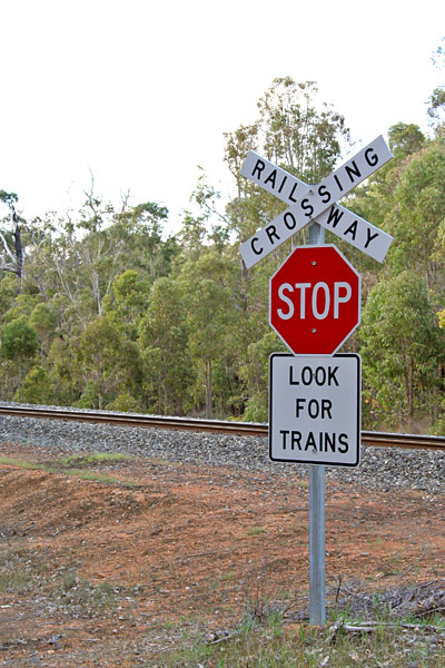 train crossing sign