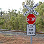 train crossing sign