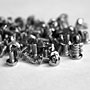 PC screws in black and white