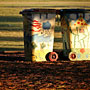 colourful rubbish bins