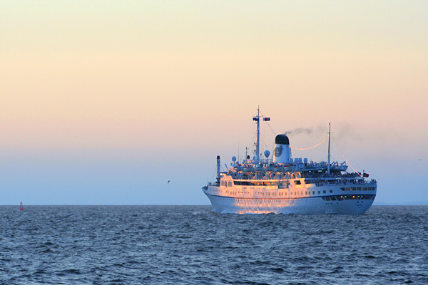 heading out to sea