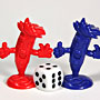dice and board markers from "Junior Pictionary"
