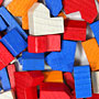 roads, settlements and city markers from "Settlers of Catan"
