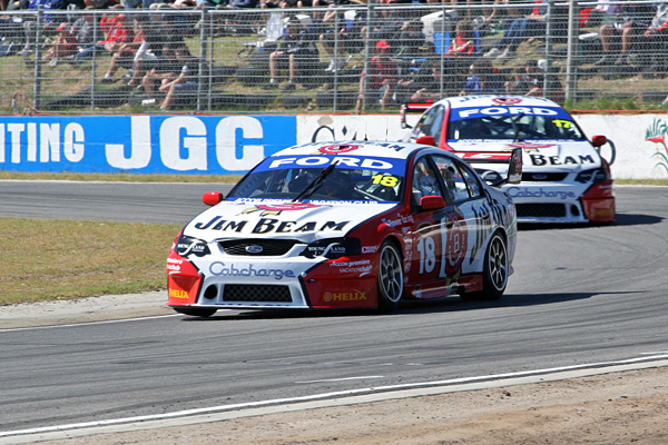 Will Davidson driving a Jim Beam Racing BF Falcon