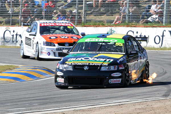 Steve Owen driving a Autobarn Racing VZ Commodore