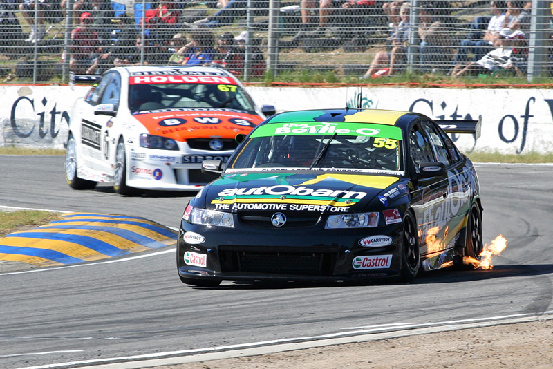 Steve Owen driving a Autobarn Racing VZ Commodore
