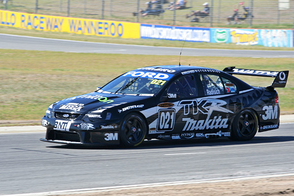 Paul Radisich driving a Team Kiwi Racing BF Falcon