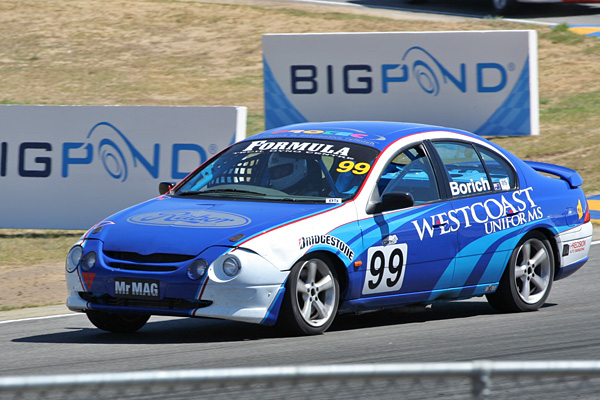 John Borich driving his AU Falcon
