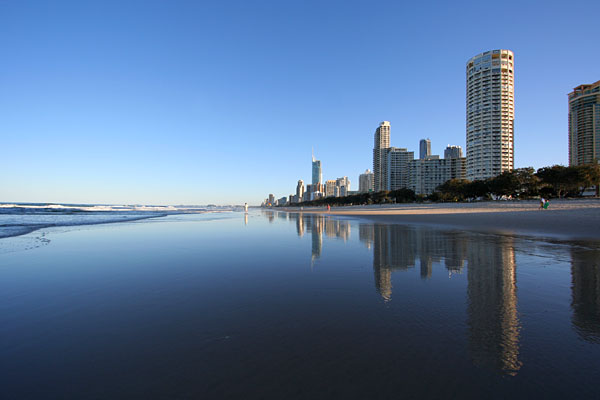 reflections in the sand